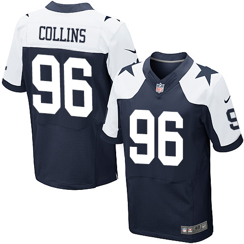 Men's Elite Maliek Collins Nike Jersey Navy Blue Alternate - #96 Throwback NFL Dallas Cowboys